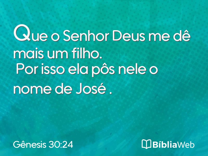 Gênesis 30:24 em imagem para compartilhar
