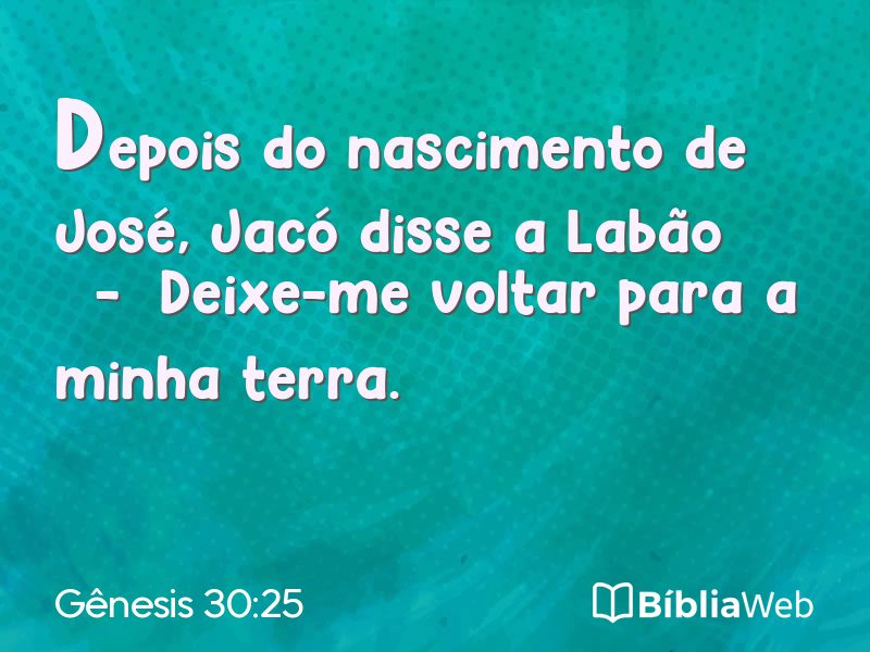 Gênesis 30:25 em imagem para compartilhar