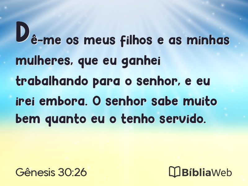 Gênesis 30:26 em imagem para compartilhar