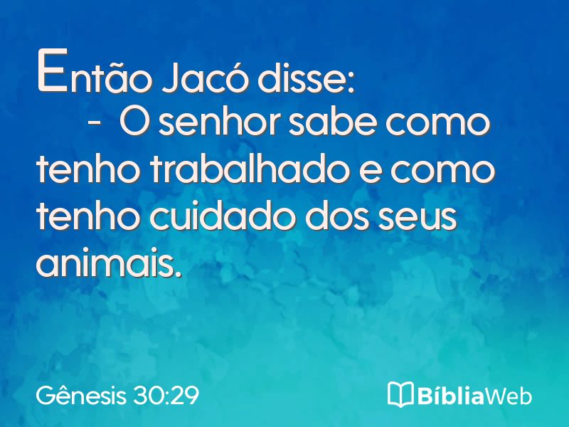 Gênesis 30:29 em imagem para compartilhar
