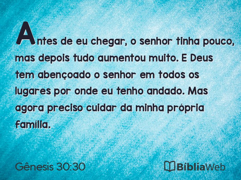 Gênesis 30:30 em imagem para compartilhar