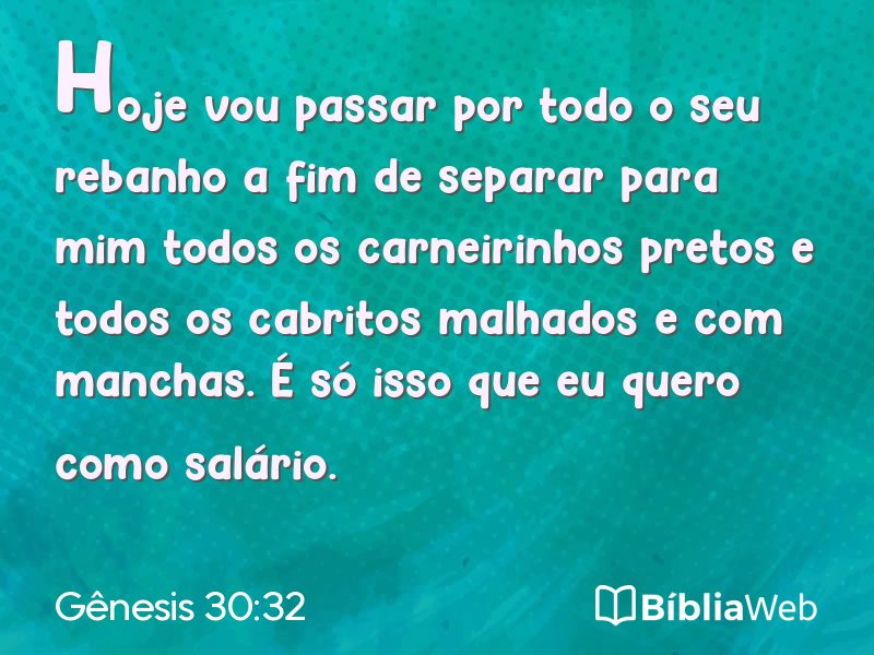 Gênesis 30:32 em imagem para compartilhar