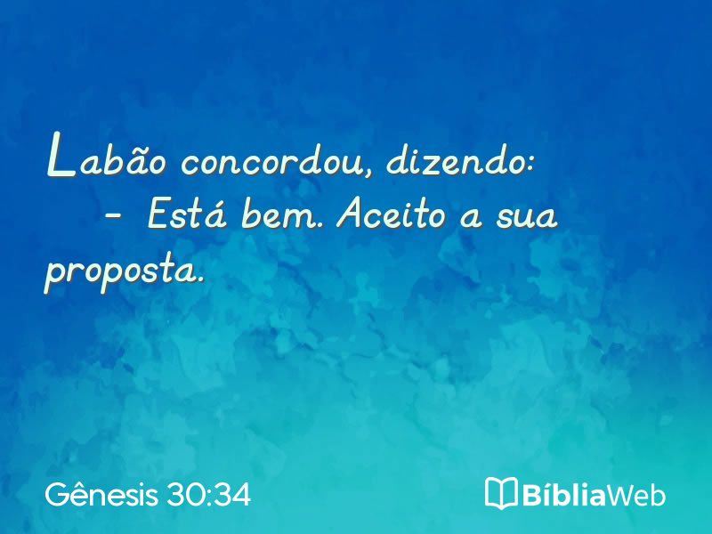 Gênesis 30:34 em imagem para compartilhar