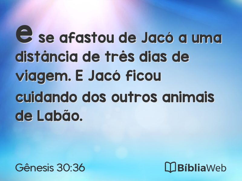 Gênesis 30:36 em imagem para compartilhar