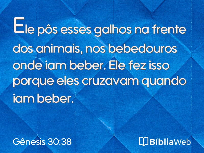 Gênesis 30:38 em imagem para compartilhar