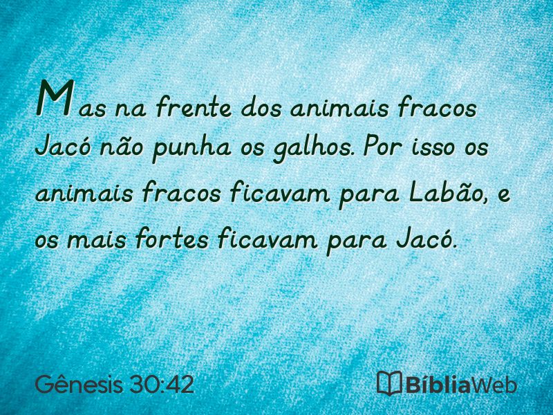 Gênesis 30:42 em imagem para compartilhar
