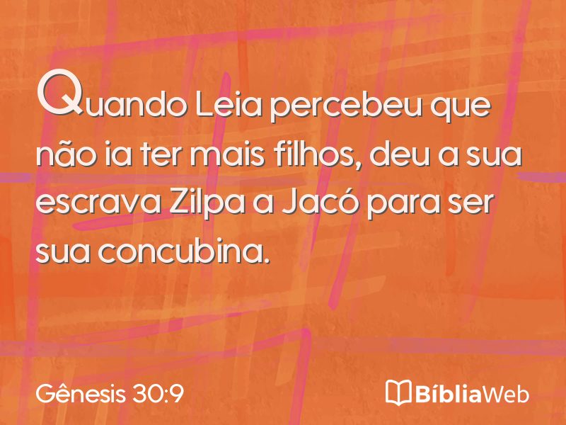 Gênesis 30:9 em imagem para compartilhar