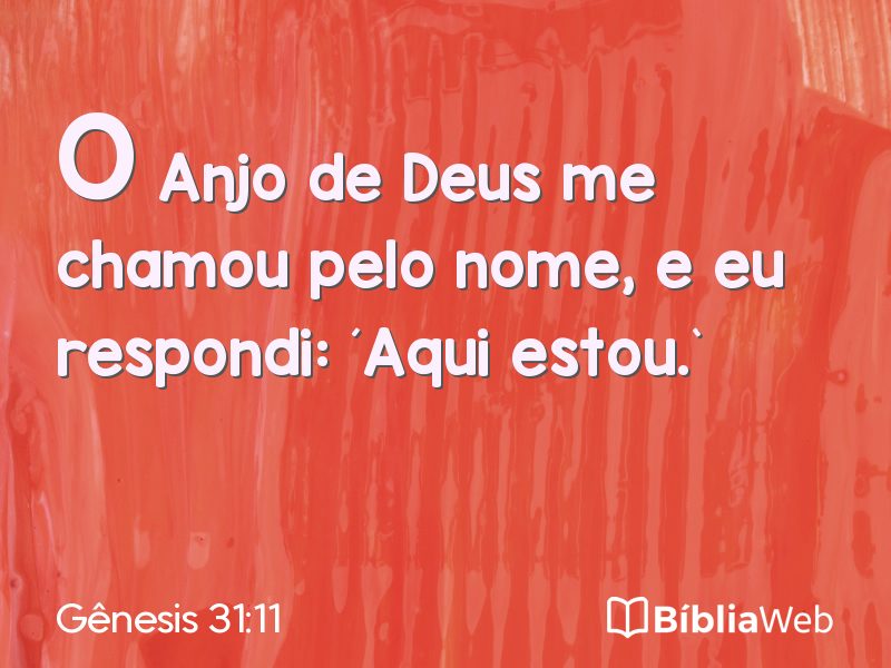 Gênesis 31:11 em imagem para compartilhar