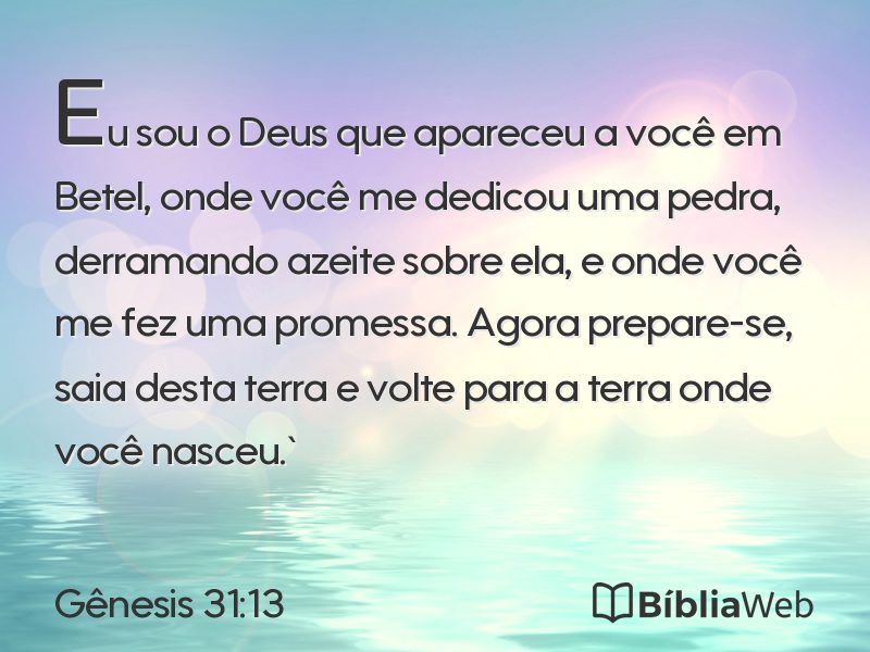 Gênesis 31:13 em imagem para compartilhar