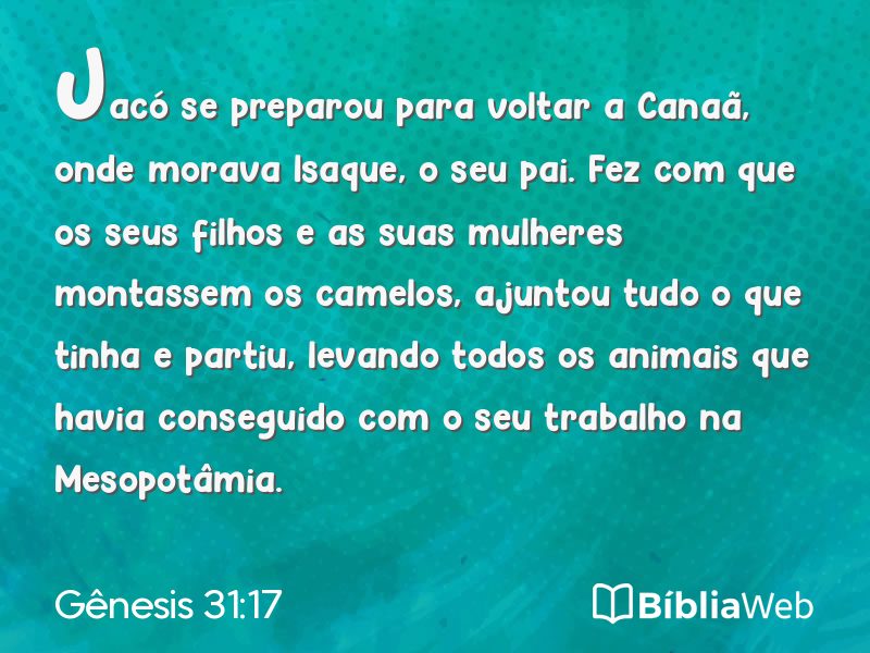 Gênesis 31:17 em imagem para compartilhar