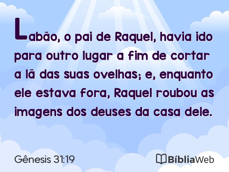 Gênesis 31:19 em imagem para compartilhar