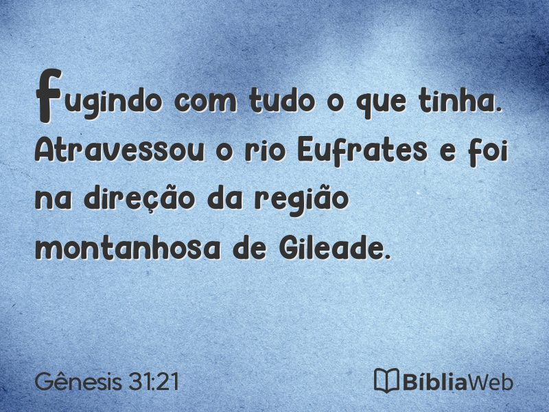 Gênesis 31:21 em imagem para compartilhar