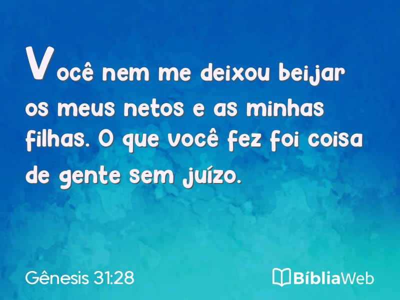 Gênesis 31:28 em imagem para compartilhar