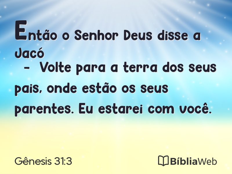 Gênesis 31:3 em imagem para compartilhar