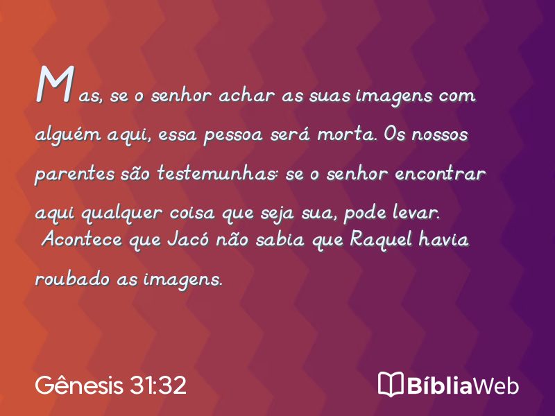 Gênesis 31:32 em imagem para compartilhar