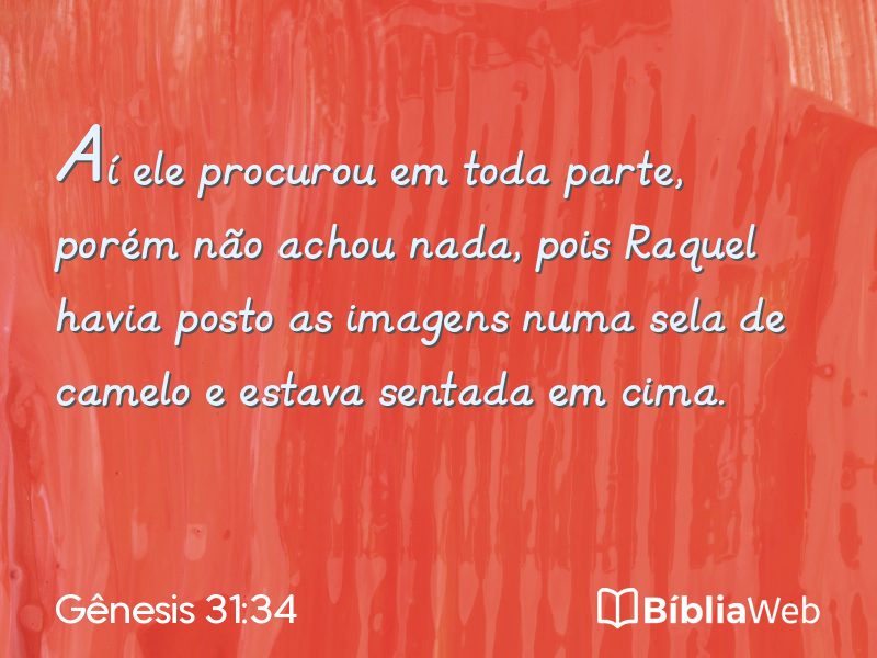 Gênesis 31:34 em imagem para compartilhar