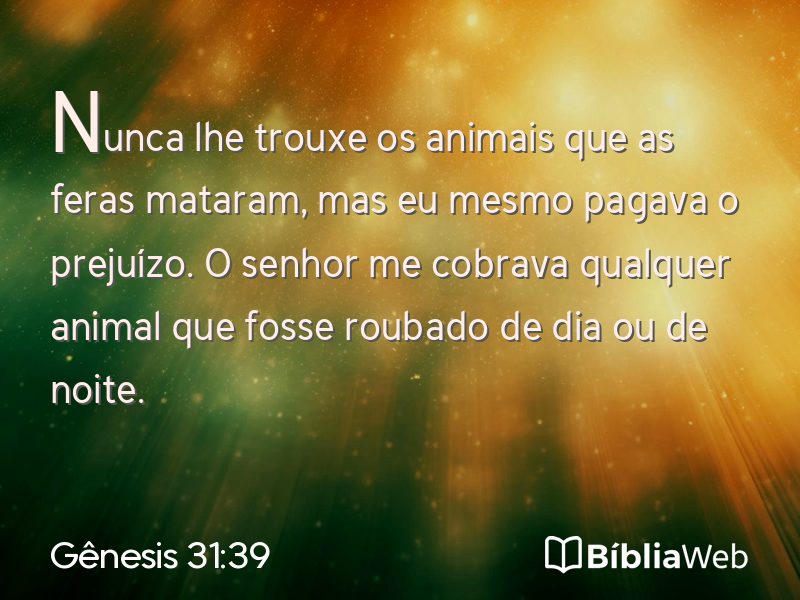 Gênesis 31:39 em imagem para compartilhar