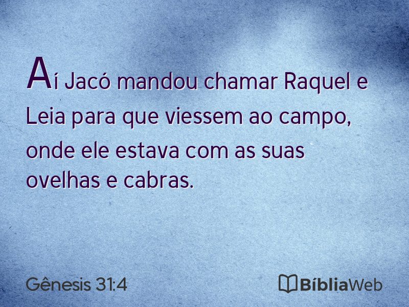 Gênesis 31:4 em imagem para compartilhar
