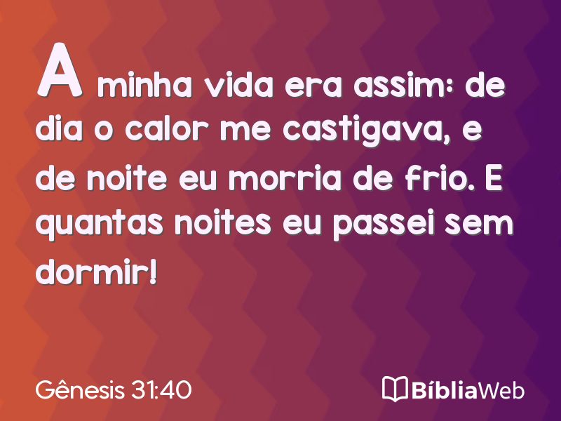Gênesis 31:40 em imagem para compartilhar