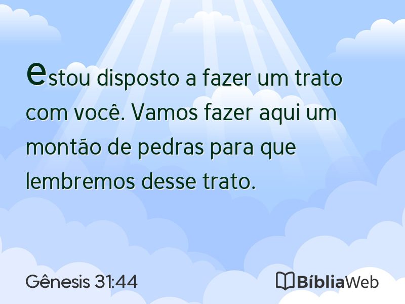 Gênesis 31:44 em imagem para compartilhar