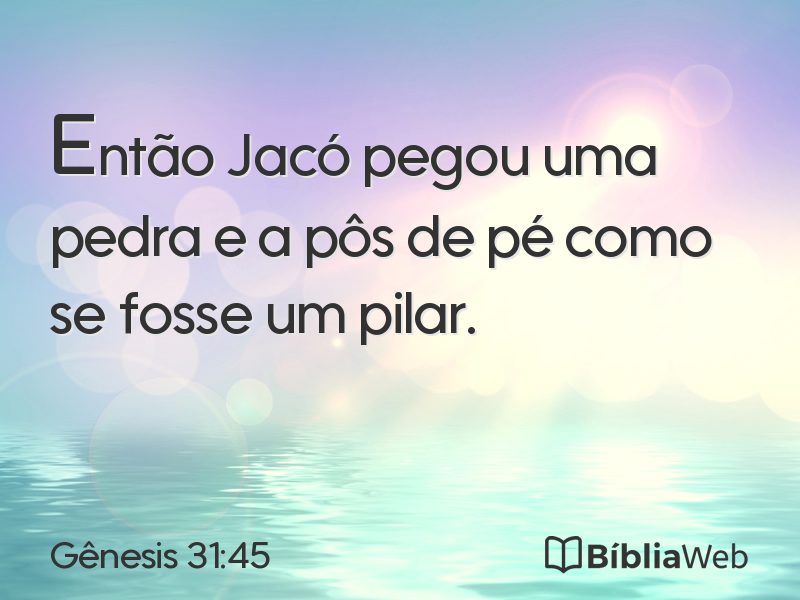 Gênesis 31:45 em imagem para compartilhar