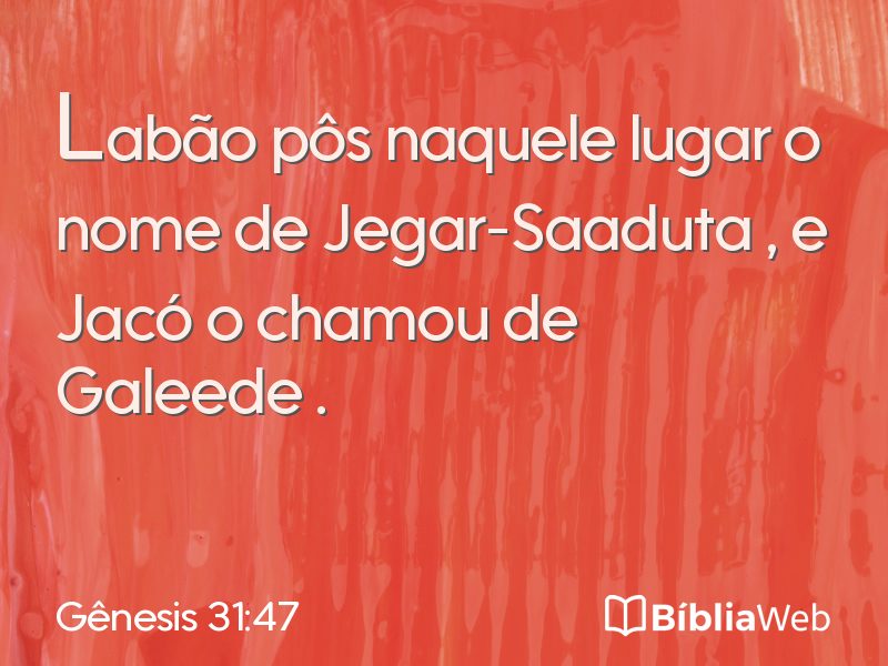 Gênesis 31:47 em imagem para compartilhar