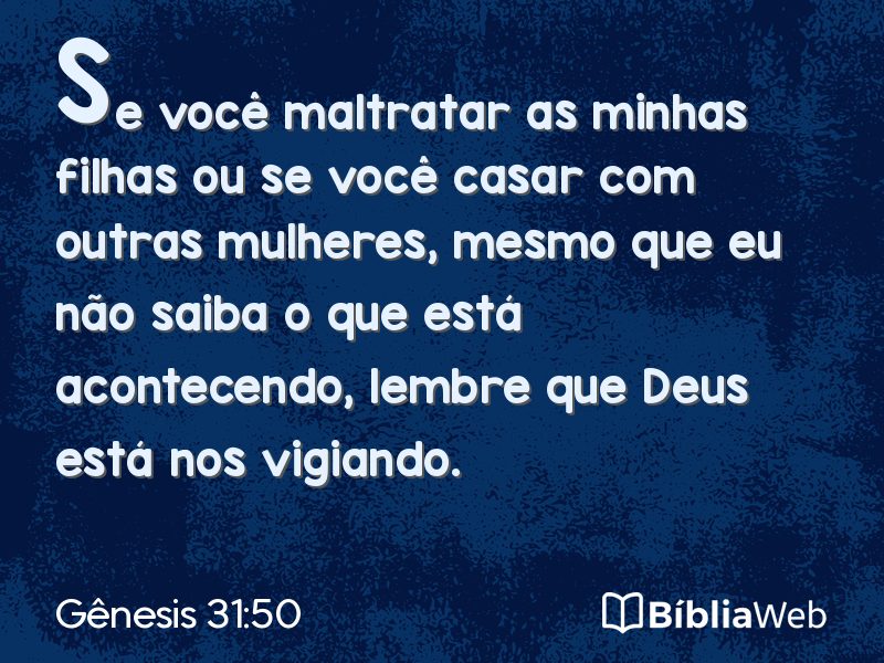 Gênesis 31:50 em imagem para compartilhar