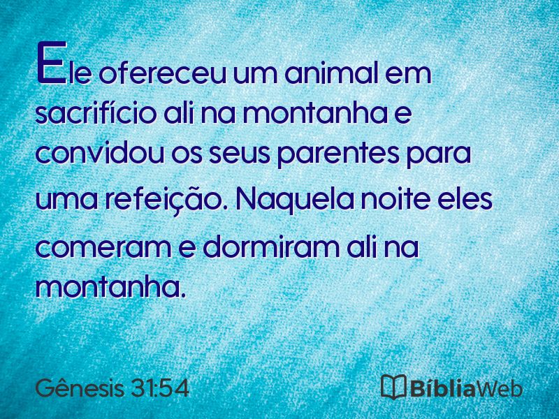 Gênesis 31:54 em imagem para compartilhar