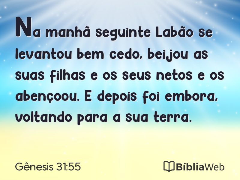 Gênesis 31:55 em imagem para compartilhar