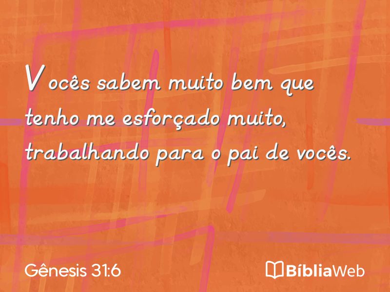Gênesis 31:6 em imagem para compartilhar