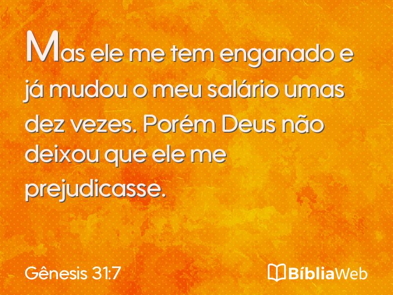 Gênesis 31:7 em imagem para compartilhar