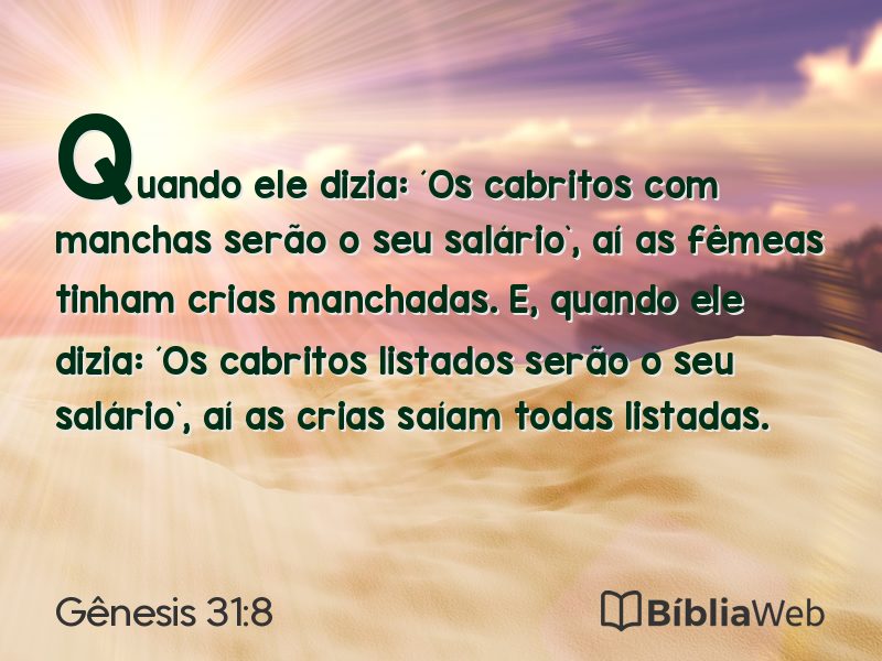 Gênesis 31:8 em imagem para compartilhar