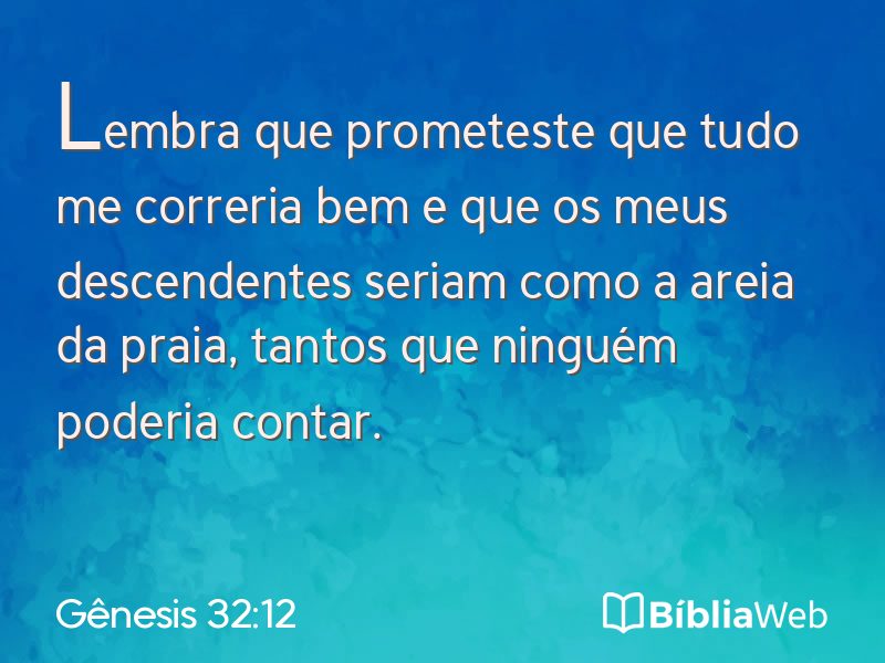Gênesis 32:12 em imagem para compartilhar