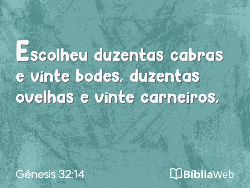 Gênesis 32:14 em imagem para compartilhar