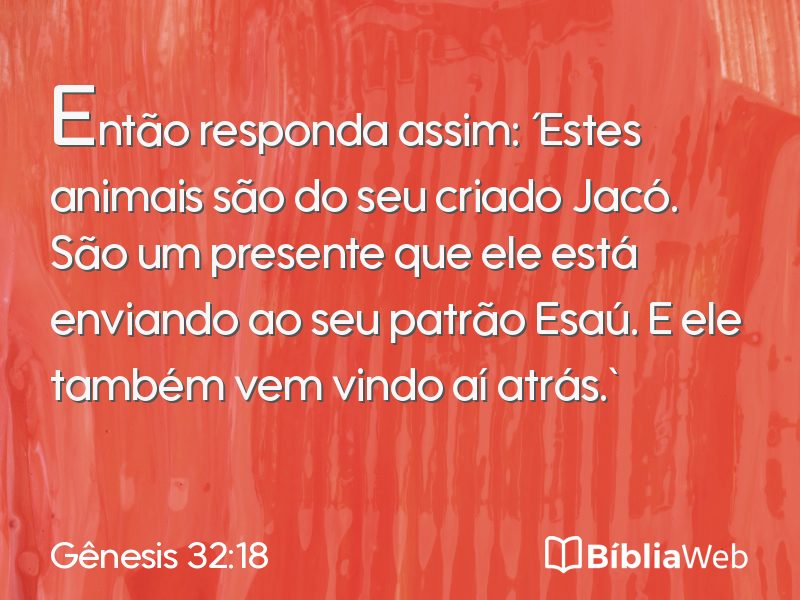 Gênesis 32:18 em imagem para compartilhar