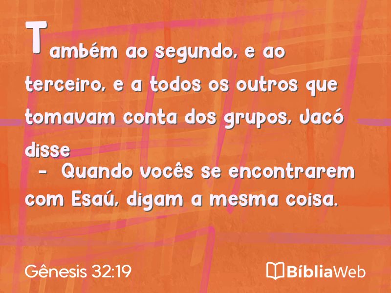Gênesis 32:19 em imagem para compartilhar