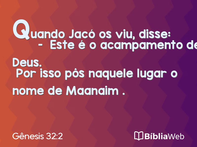 Gênesis 32:2 em imagem para compartilhar