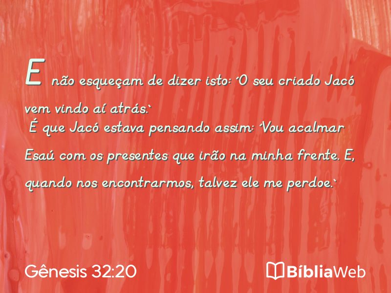 Gênesis 32:20 em imagem para compartilhar