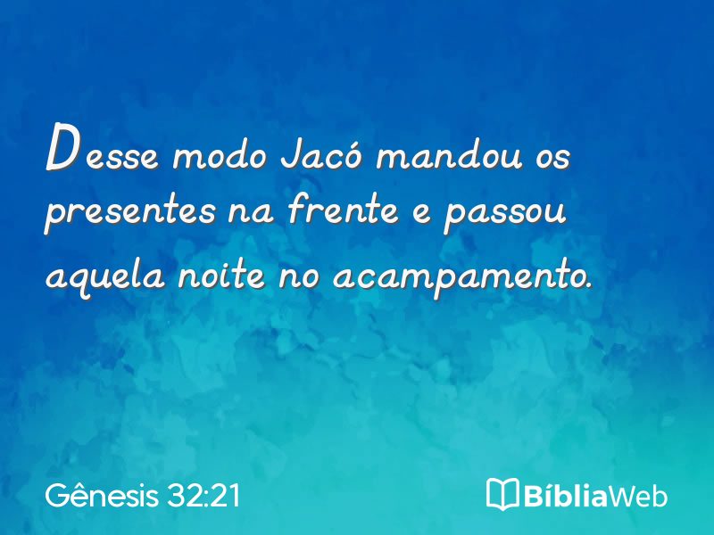 Gênesis 32:21 em imagem para compartilhar