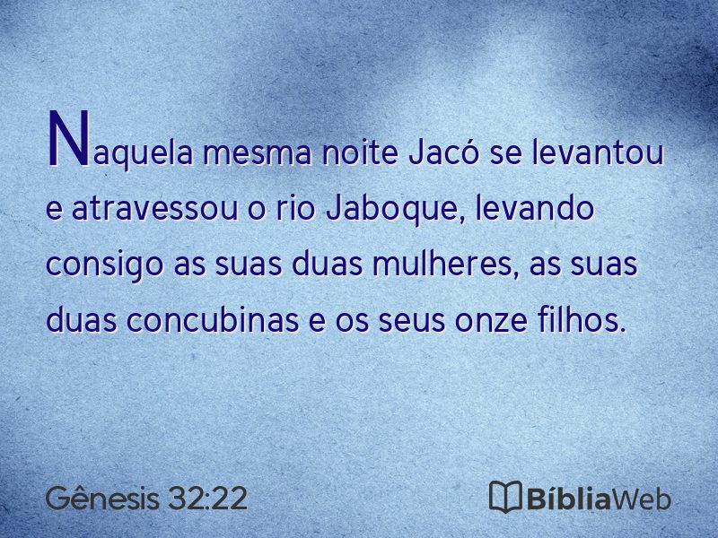Gênesis 32:22 em imagem para compartilhar