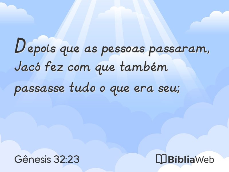 Gênesis 32:23 em imagem para compartilhar