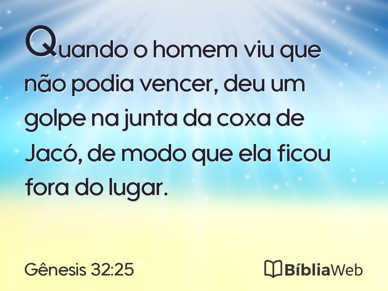 Gênesis 32:25 em imagem para compartilhar