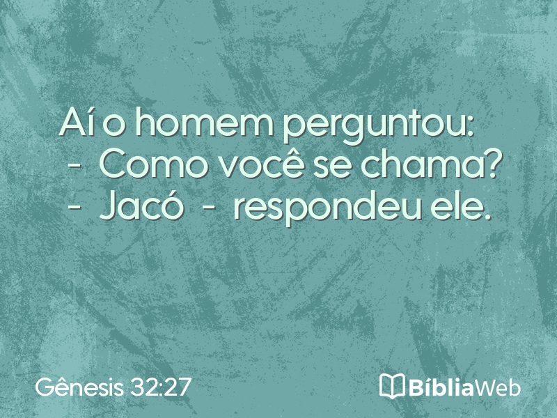 Gênesis 32:27 em imagem para compartilhar
