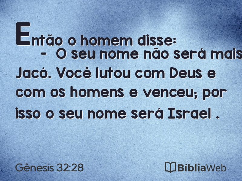 Gênesis 32:28 em imagem para compartilhar