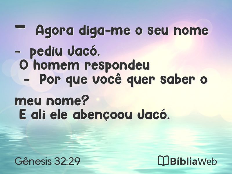 Gênesis 32:29 em imagem para compartilhar
