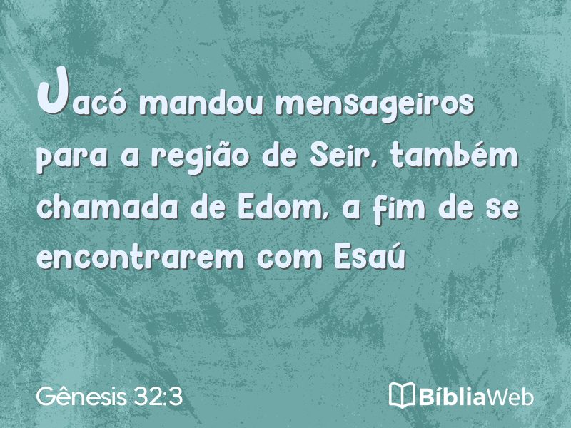 Gênesis 32:3 em imagem para compartilhar