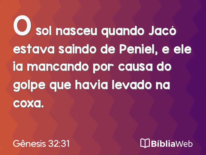 Gênesis 32:31 em imagem para compartilhar
