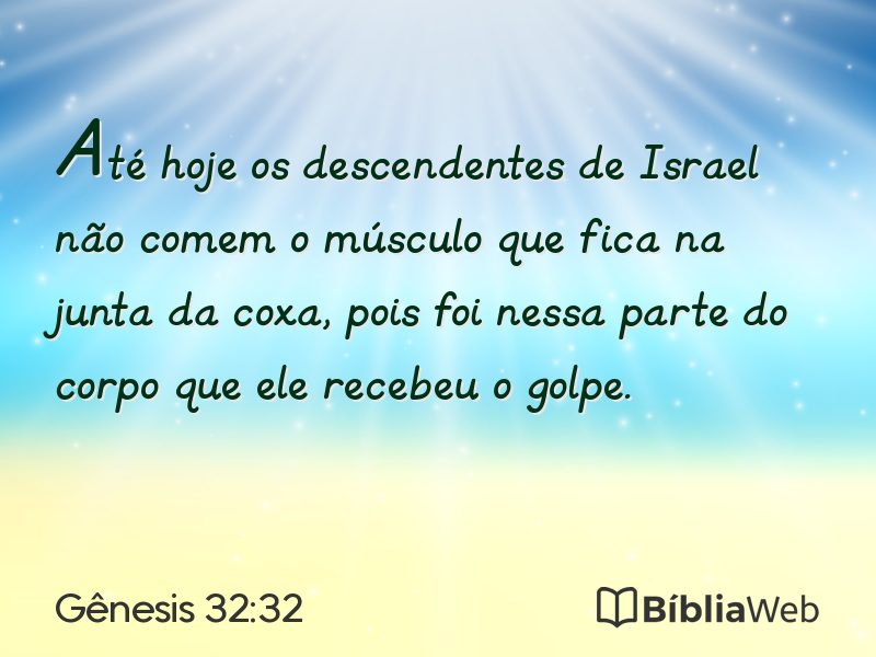 Gênesis 32:32 em imagem para compartilhar