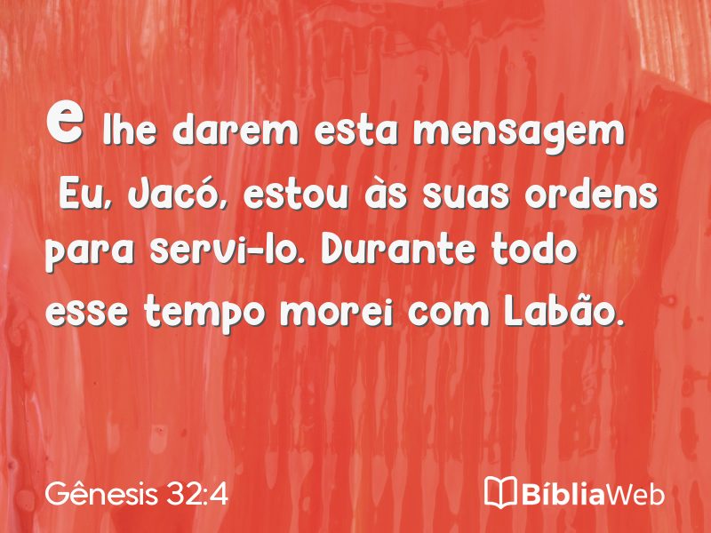 Gênesis 32:4 em imagem para compartilhar