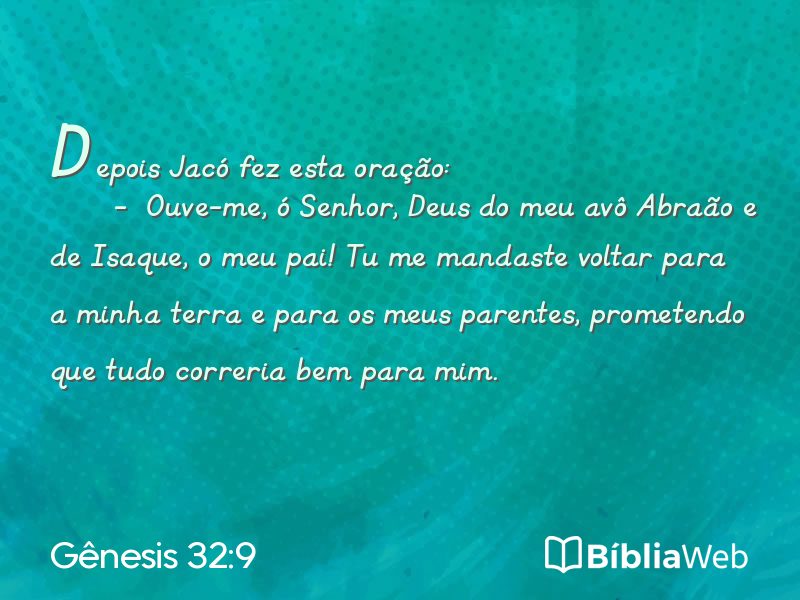Gênesis 32:9 em imagem para compartilhar